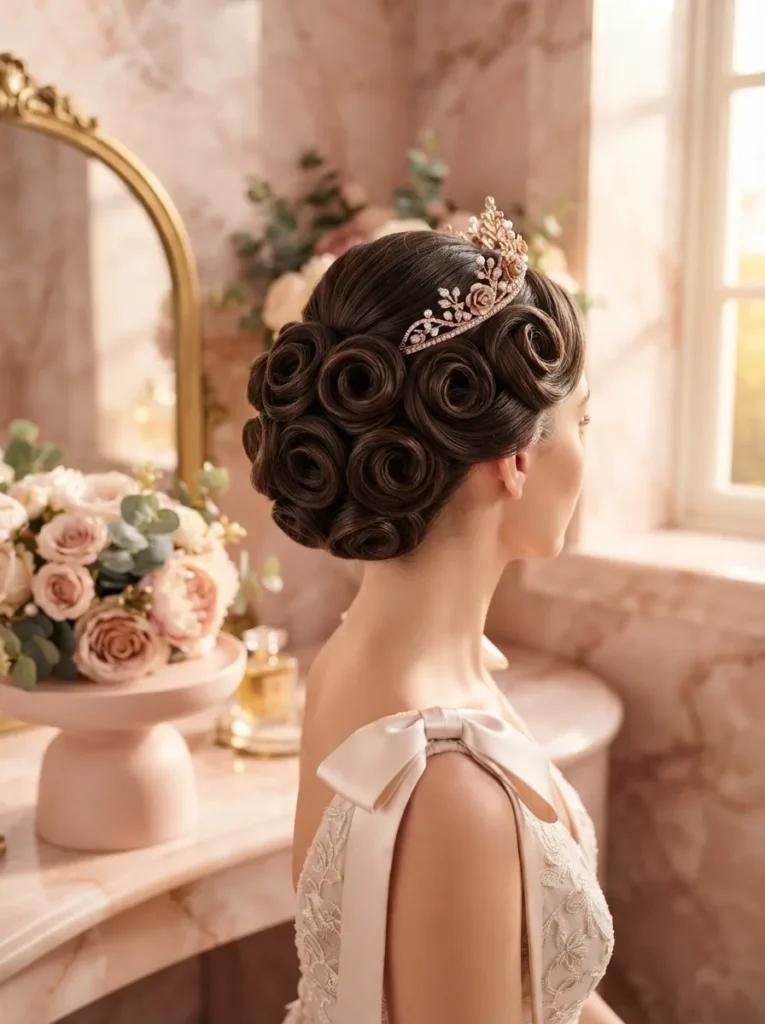 Rose Curls + Tiara