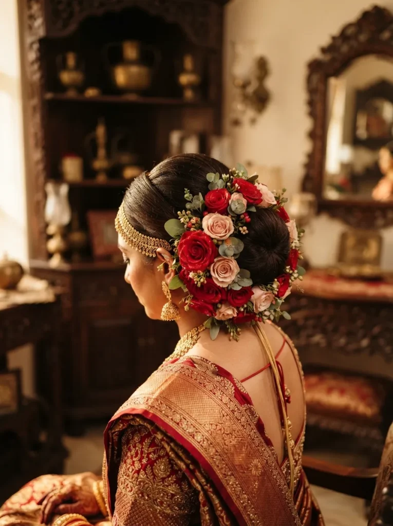 Rose Gajra Bun