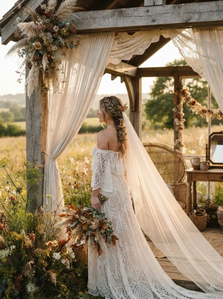  Side Braid + Veil