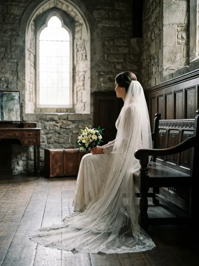 Side Bun With Veil