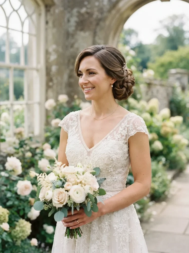 Side-Parted Updo