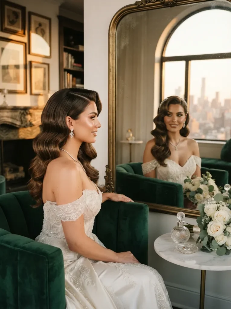 Side-Parted Glam Waves