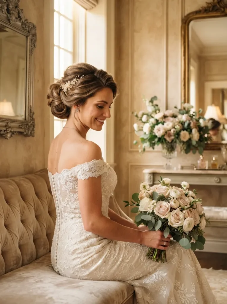 Side Swept Bridal Updo