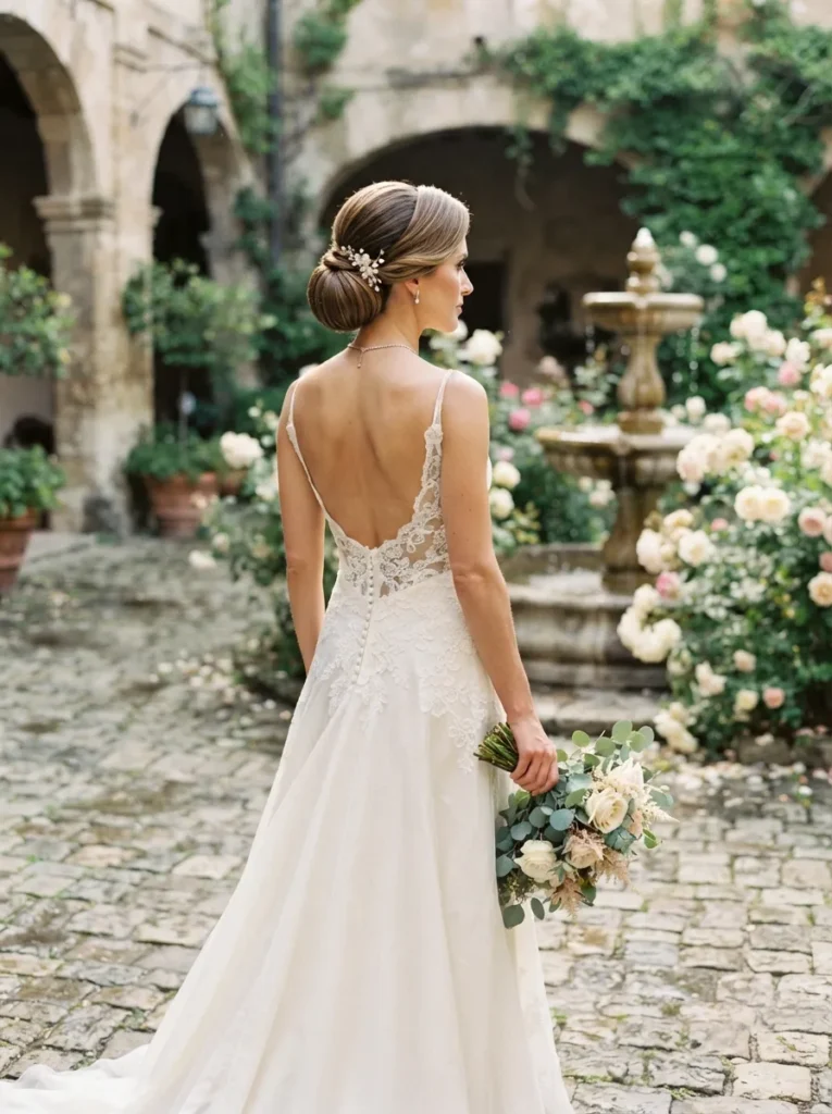 Side-Swept Low Bun