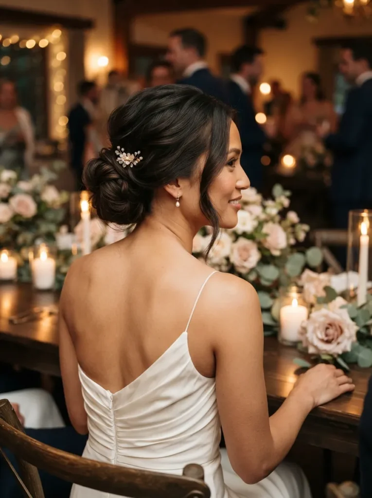 Side Swept Low Bun