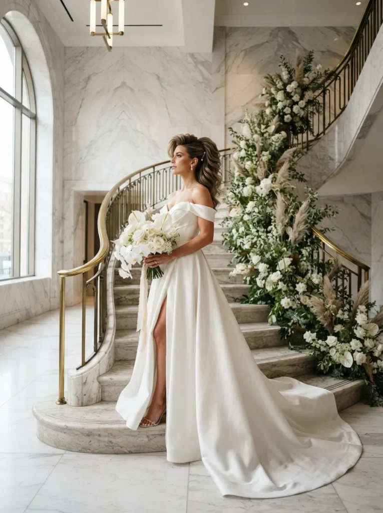 Side-Swept Voluminous Updo
