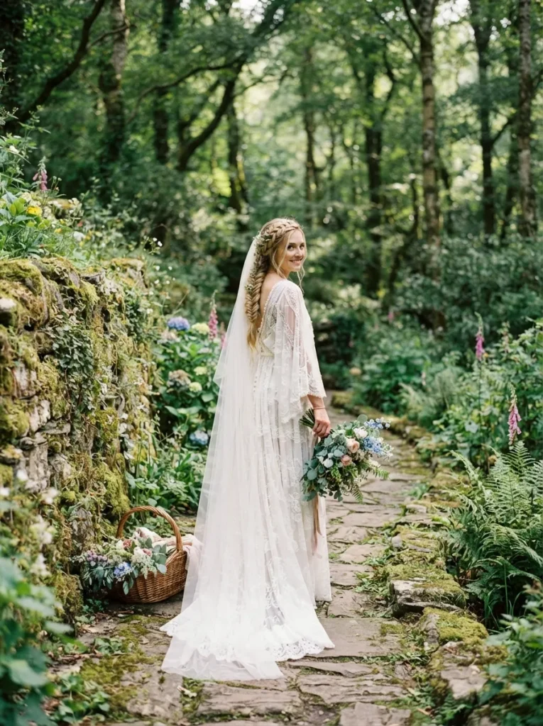 Sideswept Braid + Veil