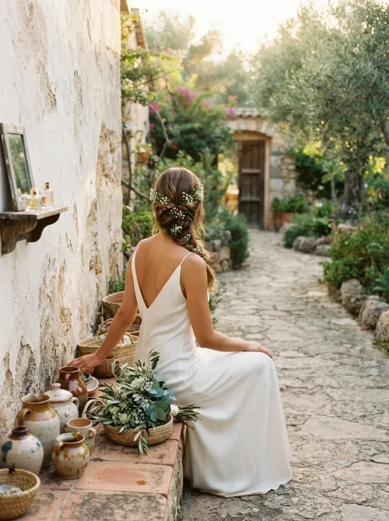 Simple Braid + Flowers