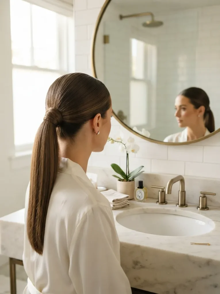 Simple Bridal Ponytail