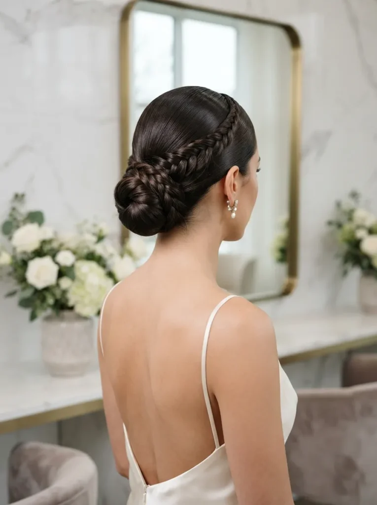 Sleek Braided Updo