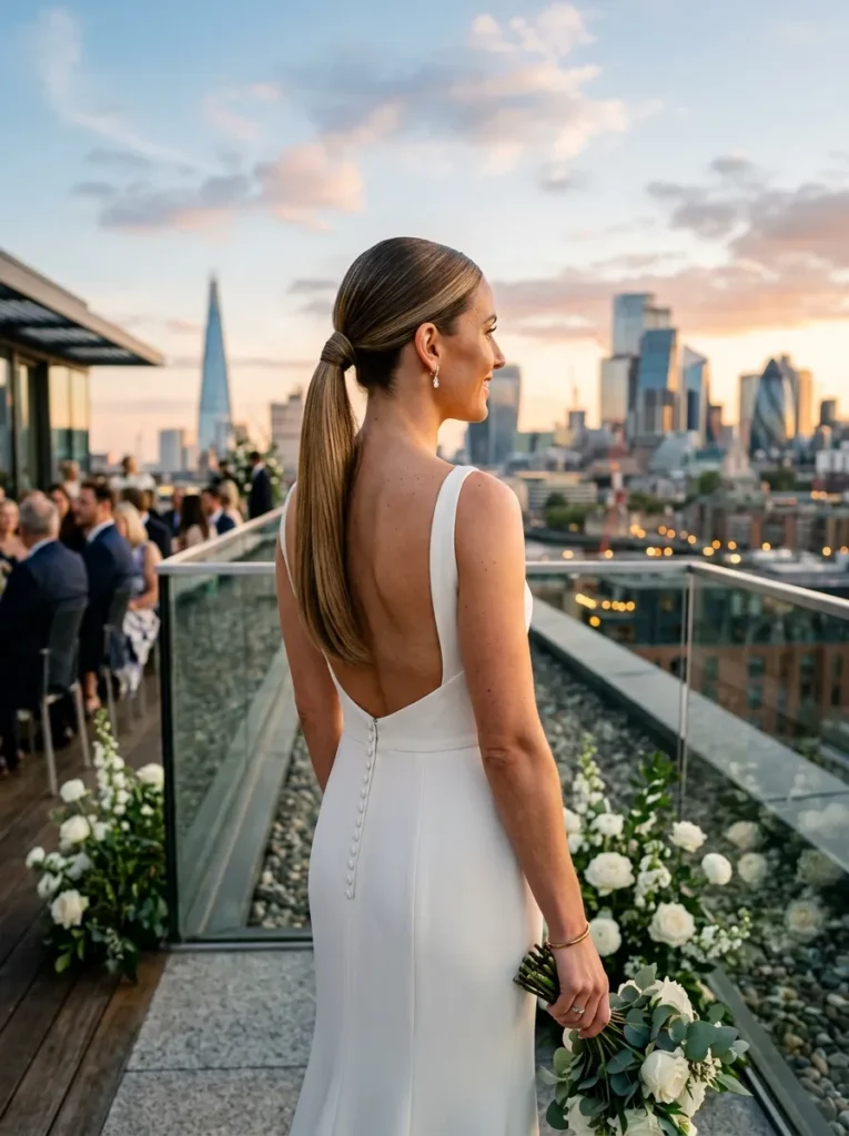 Sleek Bridal Ponytail