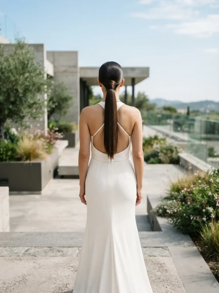 Sleek Bridal Ponytail