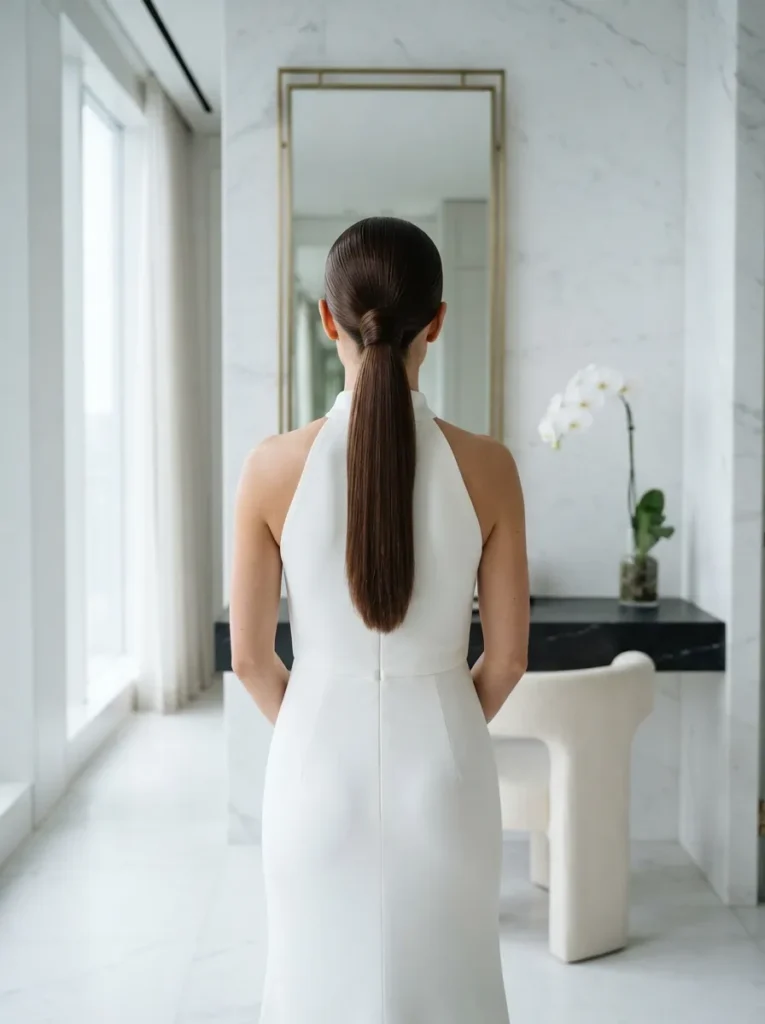 Sleek Bridal Ponytail