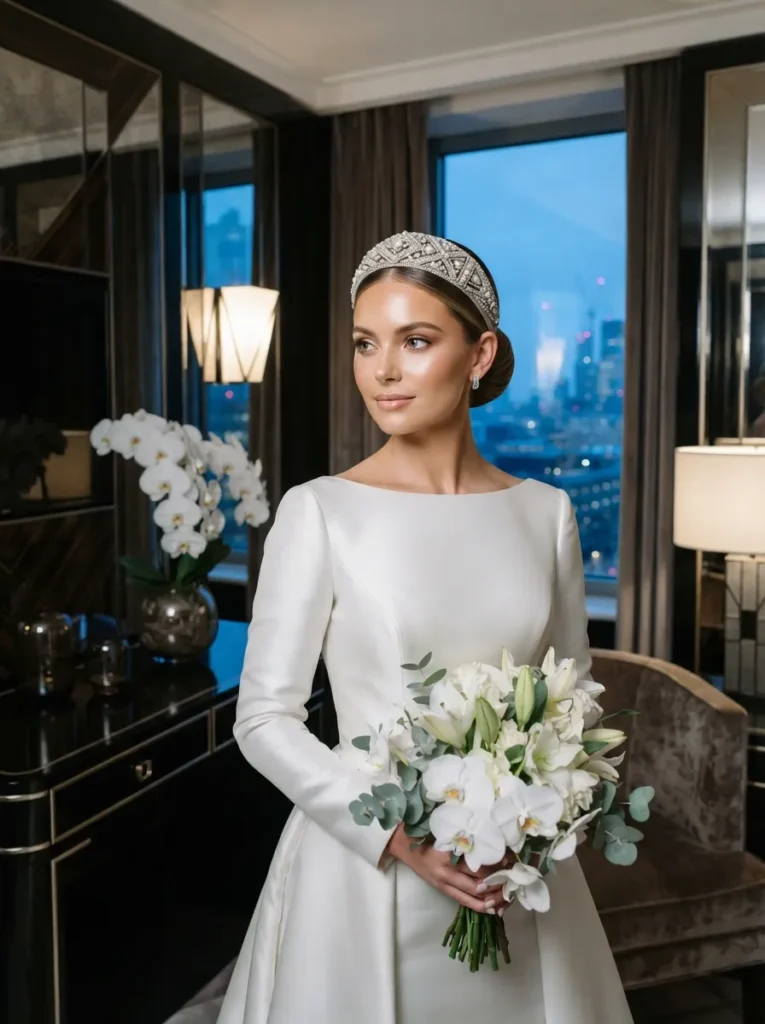  Sleek Chignon + Headband