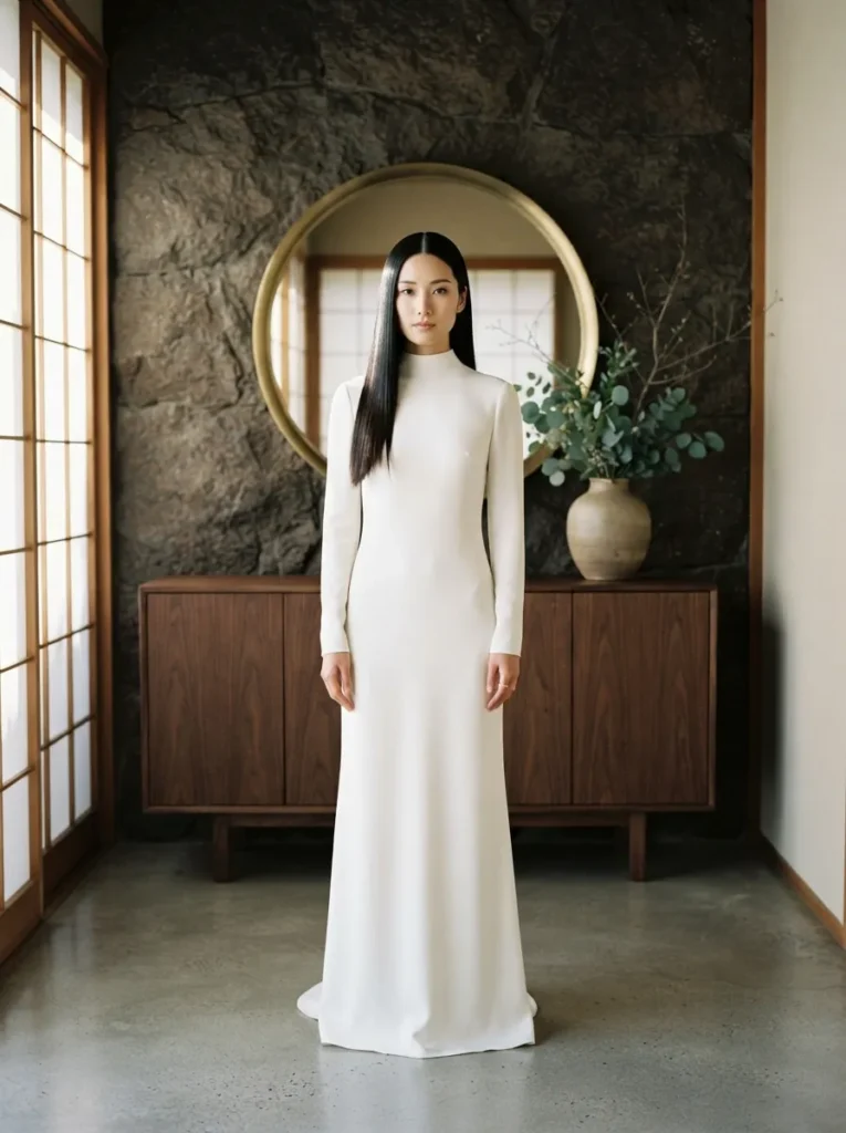Sleek Middle Part