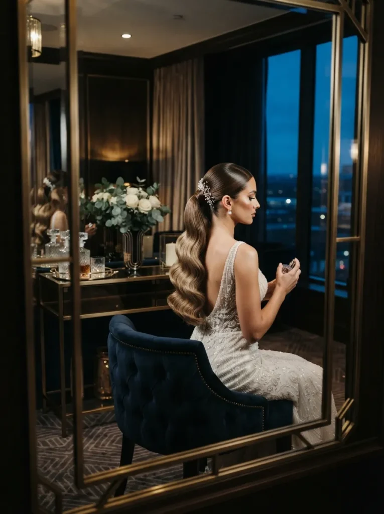 Sleek Ponytail + Waves