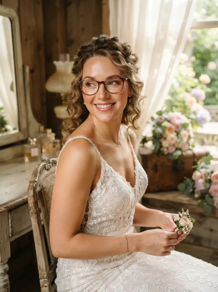 Soft Curly Half-Up