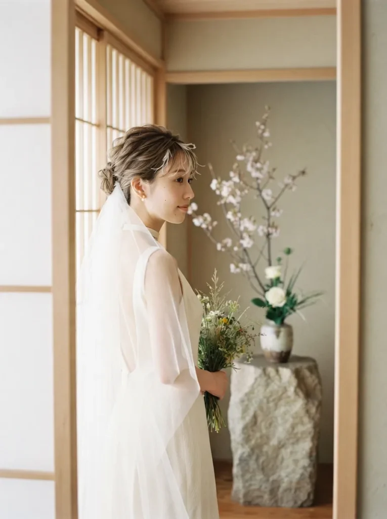 Soft Delicate Fringe Updo