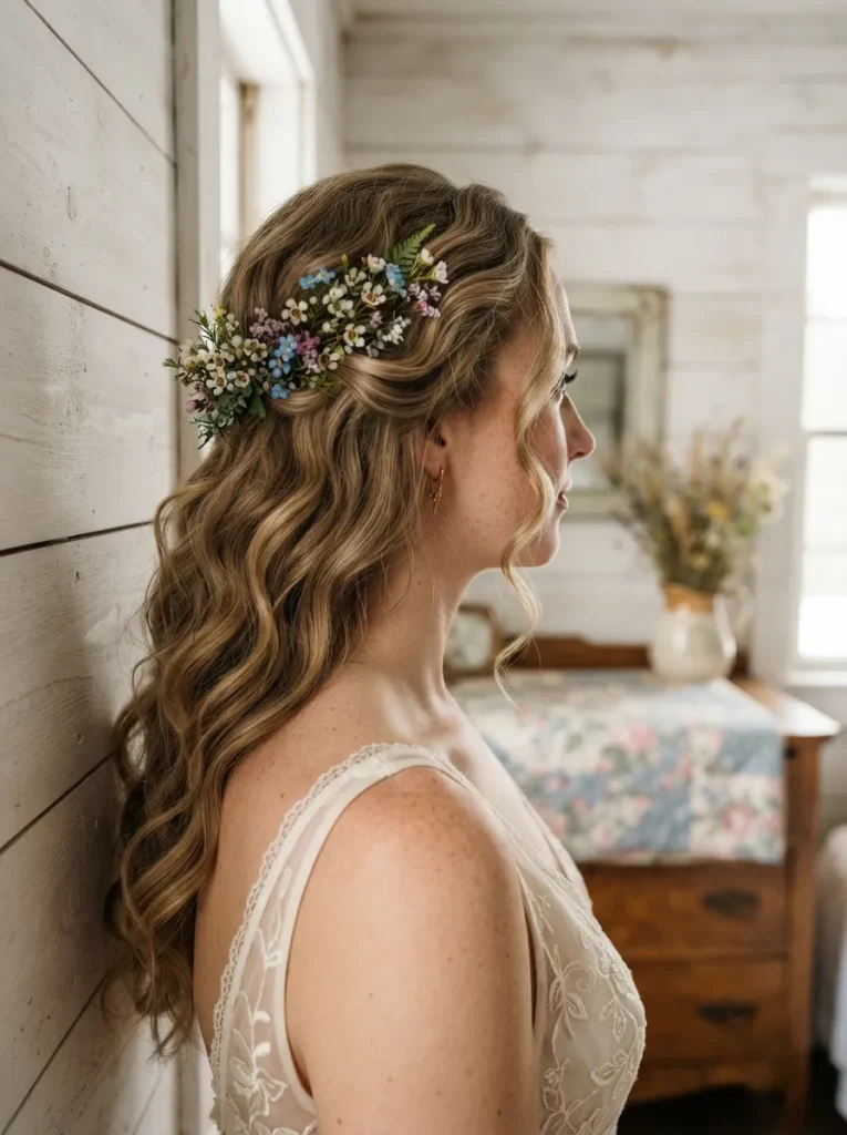 Soft Waves + Floral Pins