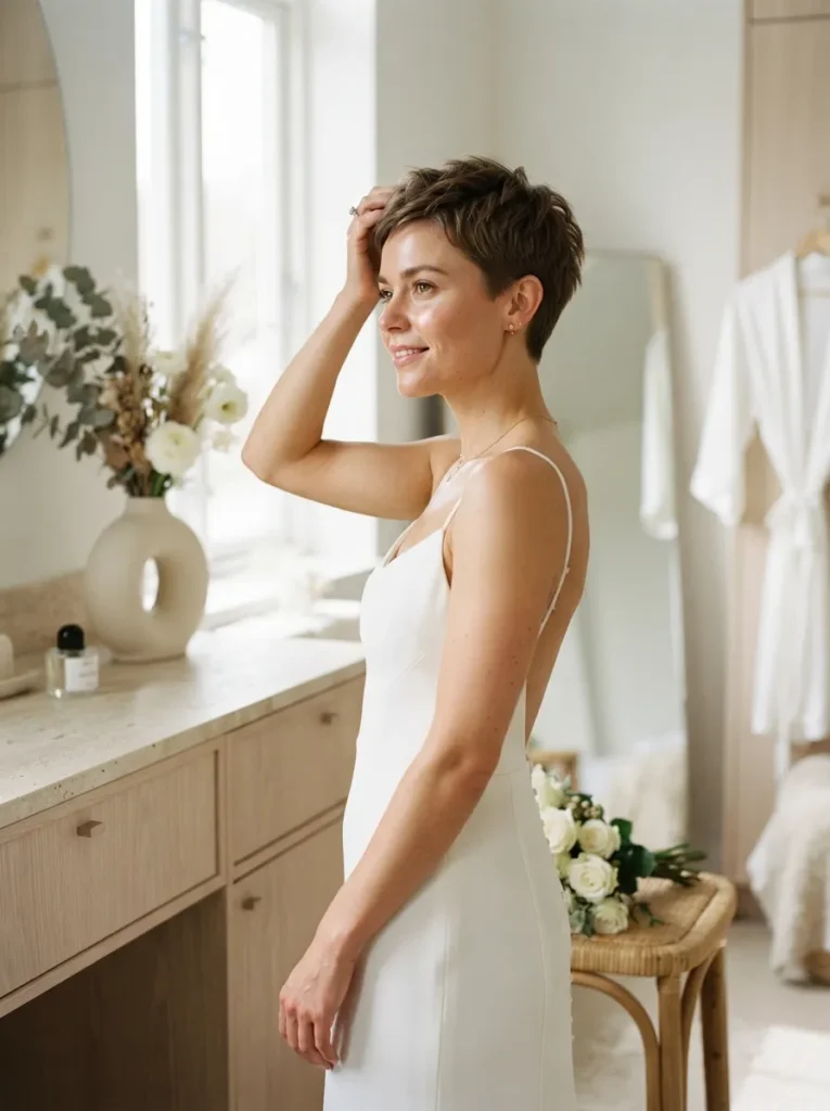 Textured Bridal Pixie