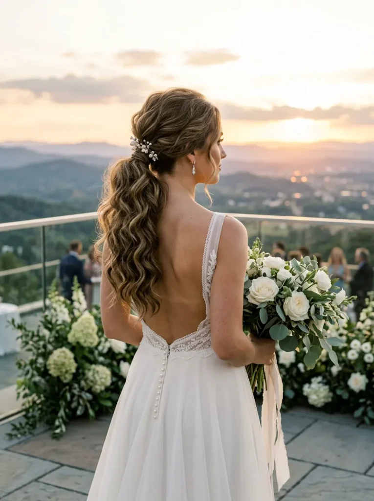 Textured Bridal Ponytail