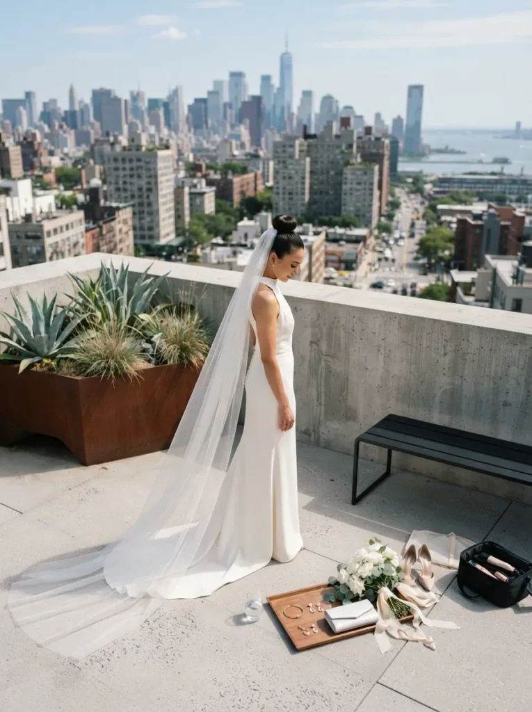  Top Knot + Veil