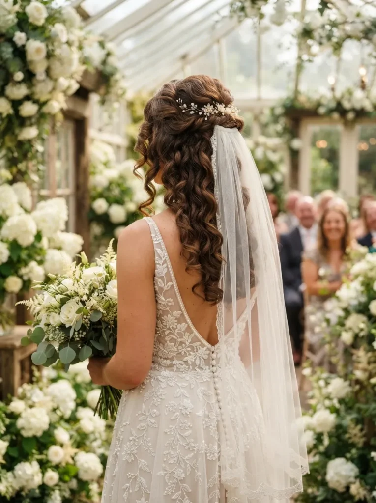 Half-Up With Veil
