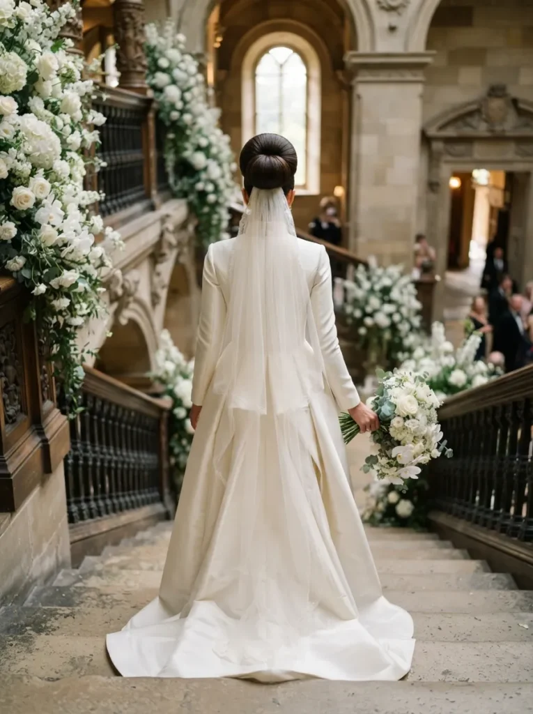 High Bun With Veil
