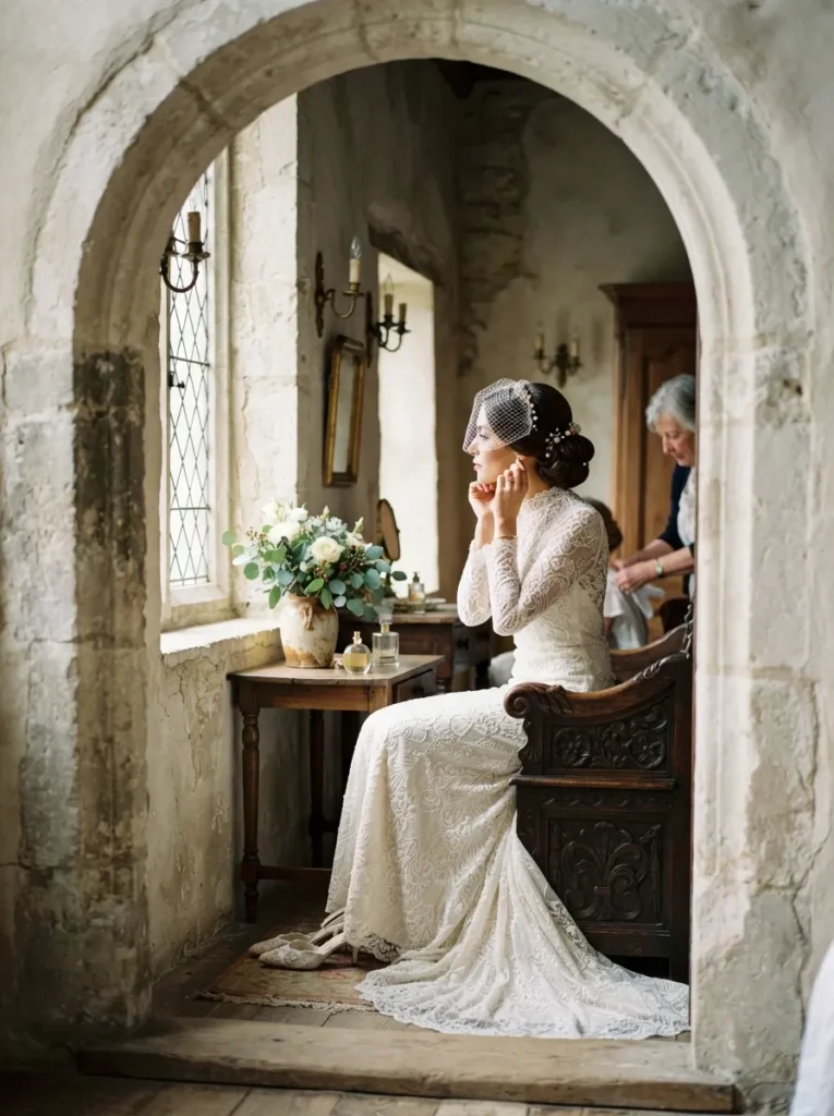 Vintage Veiled Chignon