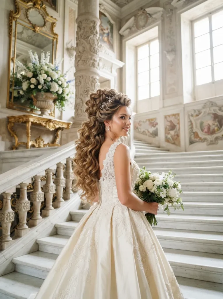 Voluminous Cascading Updo