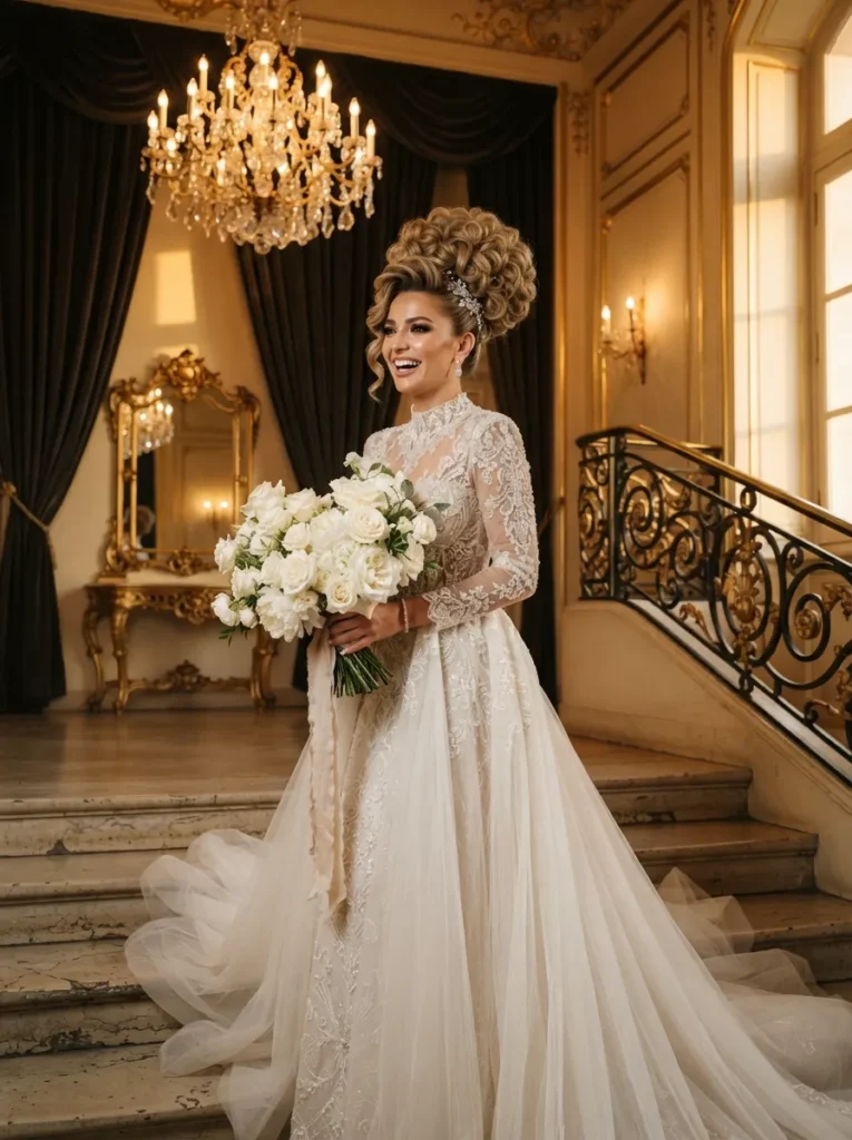 Voluminous Curls Updo