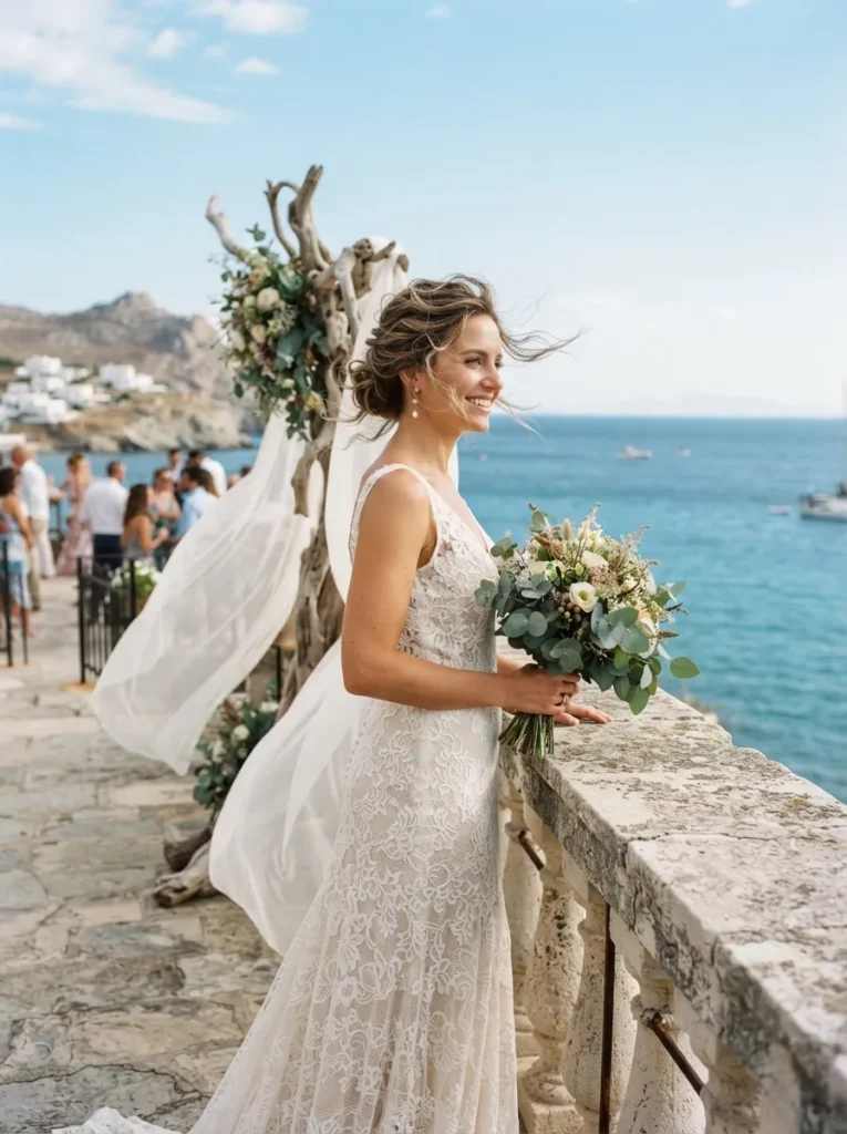 Windswept Pulled-Back Updo