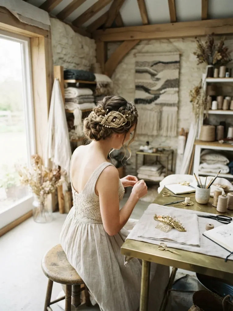 Woven Accessory Updo