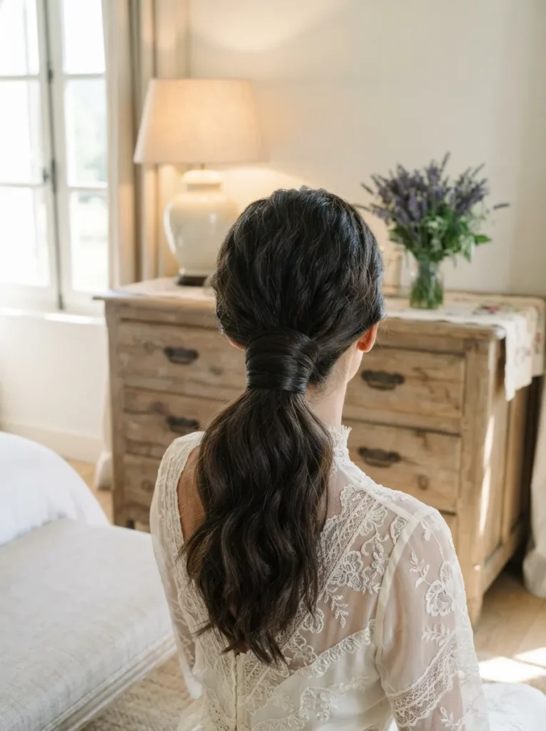 Wrapped Low Ponytail