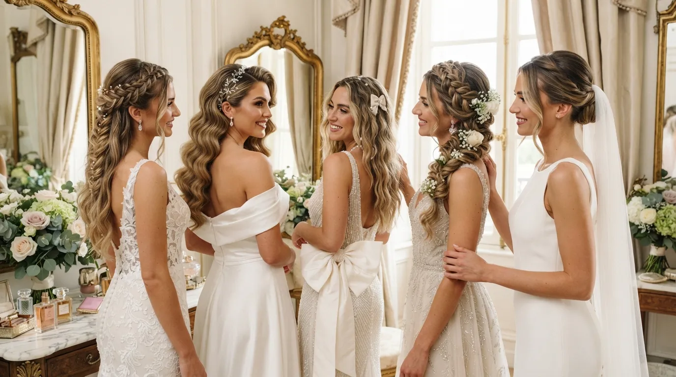 23 Half Up Half Down Wedding Hairstyles Brides Love