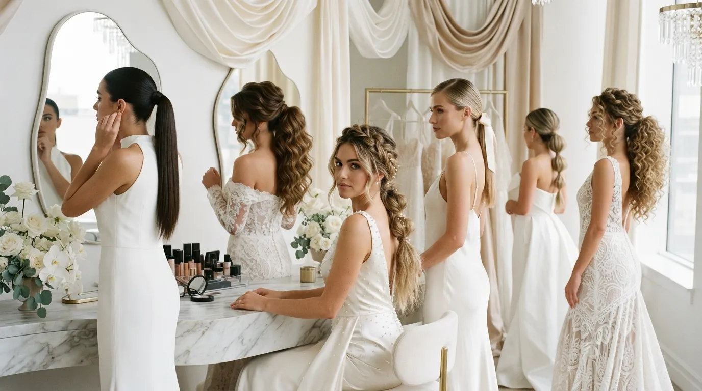 18 Ponytail Wedding Hairstyles For A Sleek Modern Bride