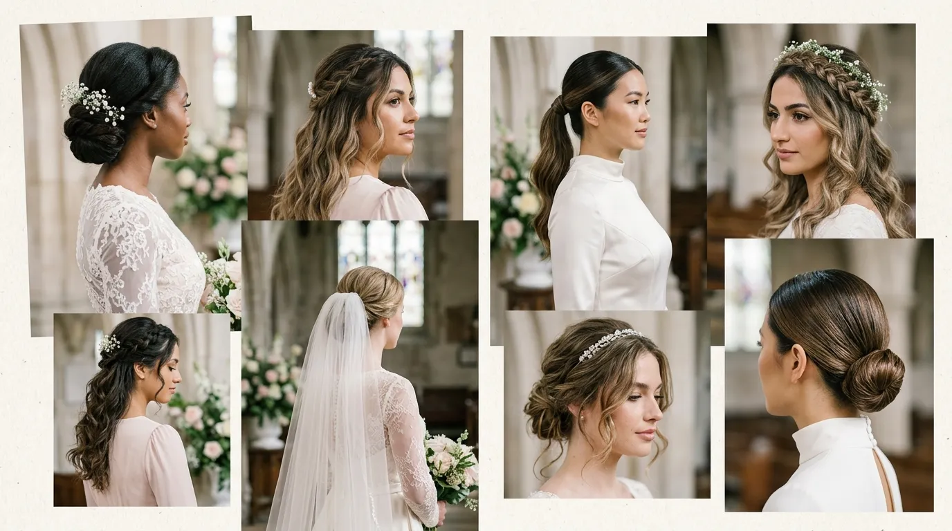 16 Church Wedding Hairstyles That Feel Elegant, Modest