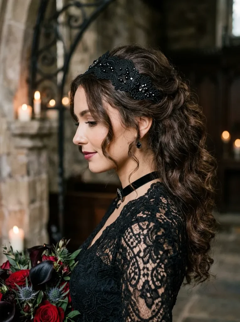 Black Lace Headband Style