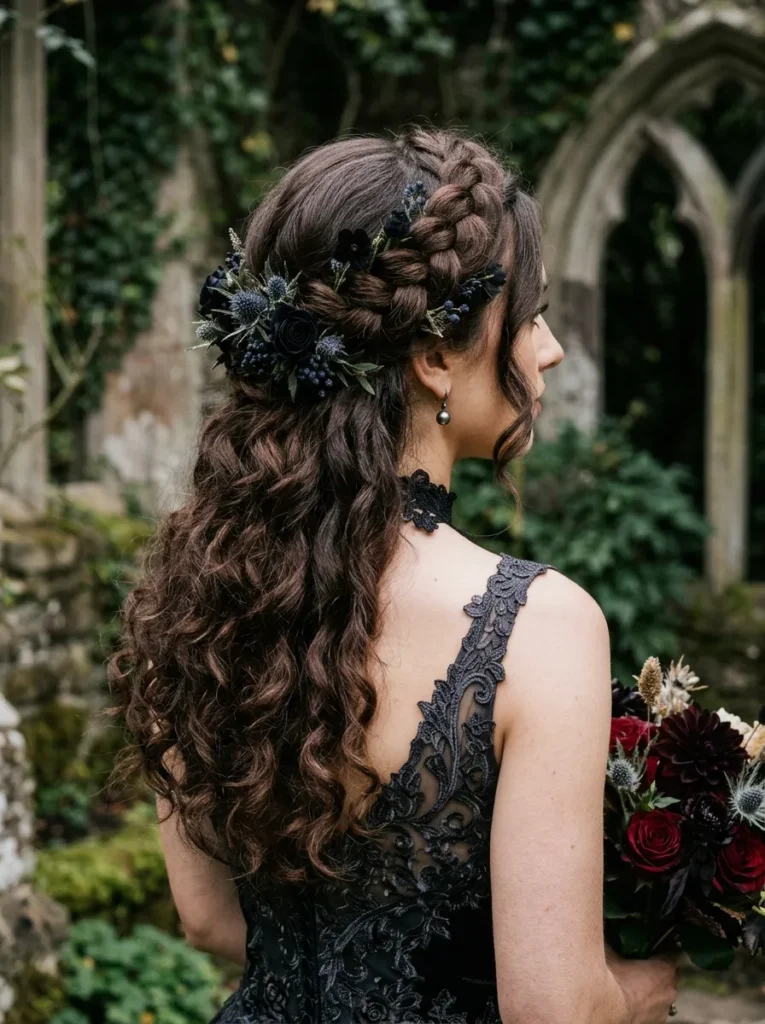 Curly Halo Braid