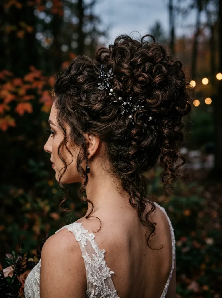 19 Halloween Curly Wedding Updos That Will Steal The Spotlight