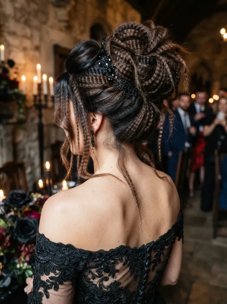 Edgy Crimped Updo