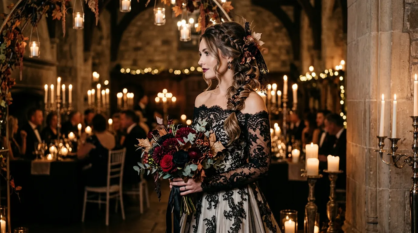 18 Enchanting Halloween Wedding Hairstyle Ideas to Elevate Your Big Day