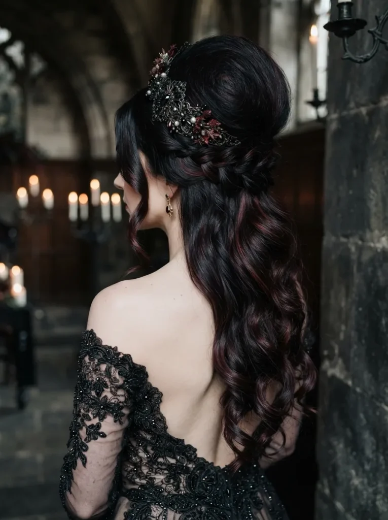 Half-Up Backcombed Vampy
