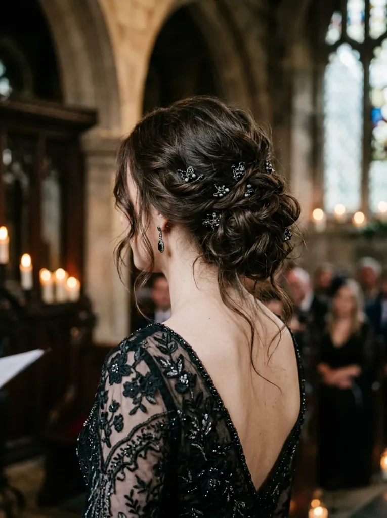 Smudge-Glam Loose Updo