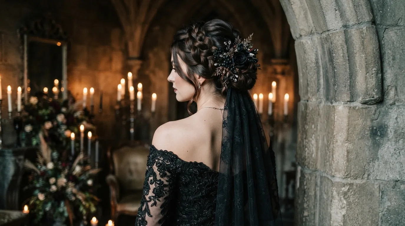 20 Spooky Halloween Wedding Hairstyle Ideas For Every Bride