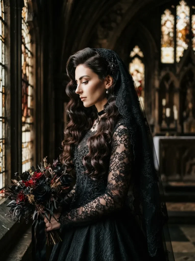 Voluminous Dark Curls
